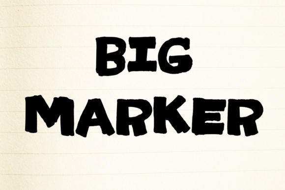 Big Marker Display Font for Handmade Product Labels and Signs