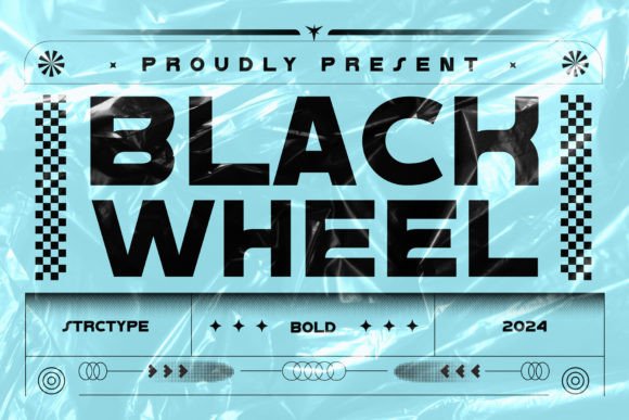 Black Wheel Font Brings Racing Energy to Handmade Products