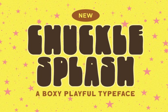 Chuckle Splash: A Playful Boxy Display Font for Makers