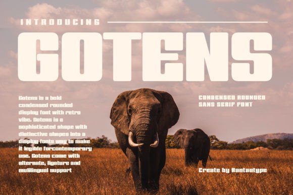 Gotens Display Font for Crafters and Handmade Sellers