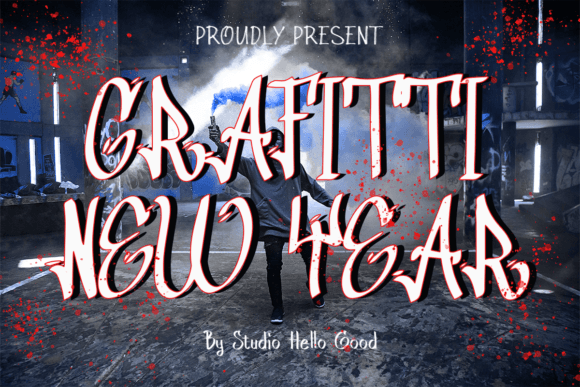 Graffiti New Year Font for New Year Campaigns and Urban Branding