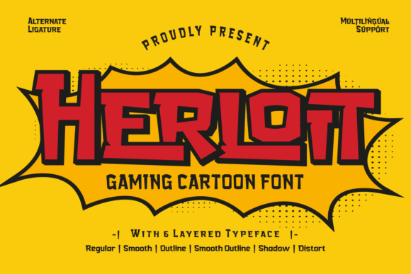 Herloit Display Font for Gaming-Inspired Branding Projects