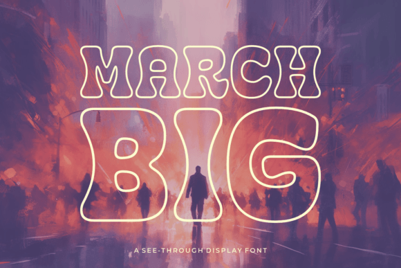 March Big Display Font for Confident Web Layouts