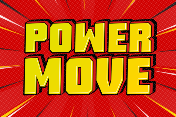 Power Move Display Font for Handmade Product Design
