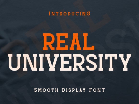 Real University Font: A Playful Display Typeface for Editorial Design