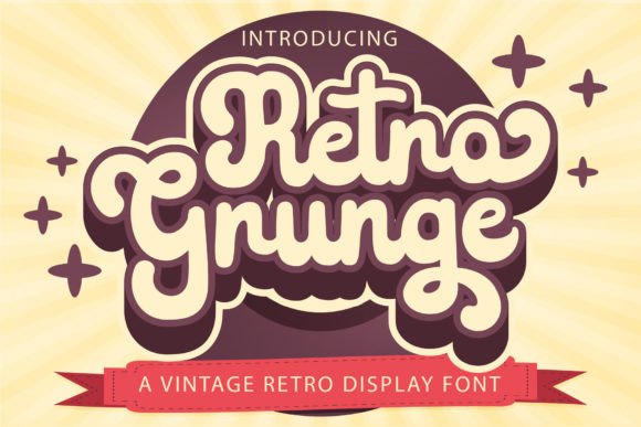 Retro Grunge: A Vintage Display Font for Designers