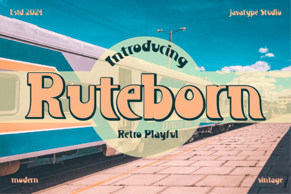 Ruteborn: A Lively Retro Display Font for Modern Projects