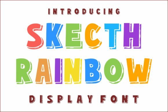 Skecth Rainbow: A Playful Display Font for Digital Branding