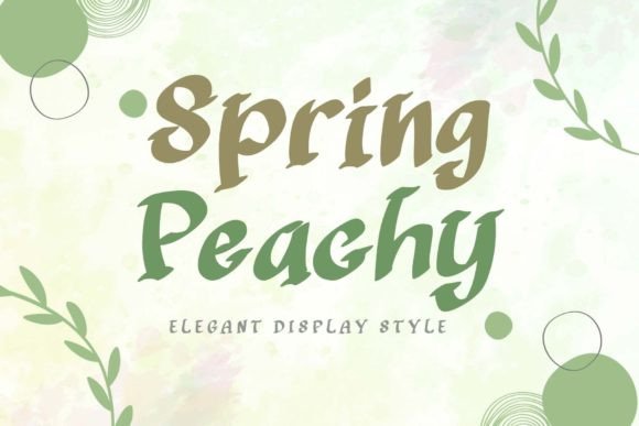 Spring Peachy Display Font for Handmade Product Design