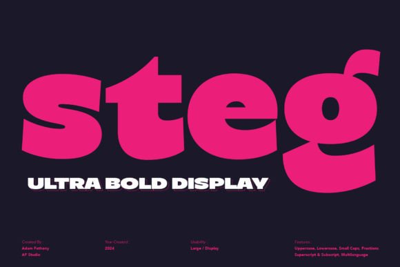 Steg: An Ultra Bold Display Font for Small Business Branding