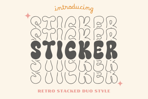 Sticker Stacked: A Retro Display Font for Editorial Storytelling