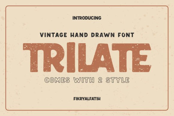 Trilate Vintage Display Font for Small Business Branding